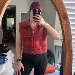 Vintage Western Fleece Vest